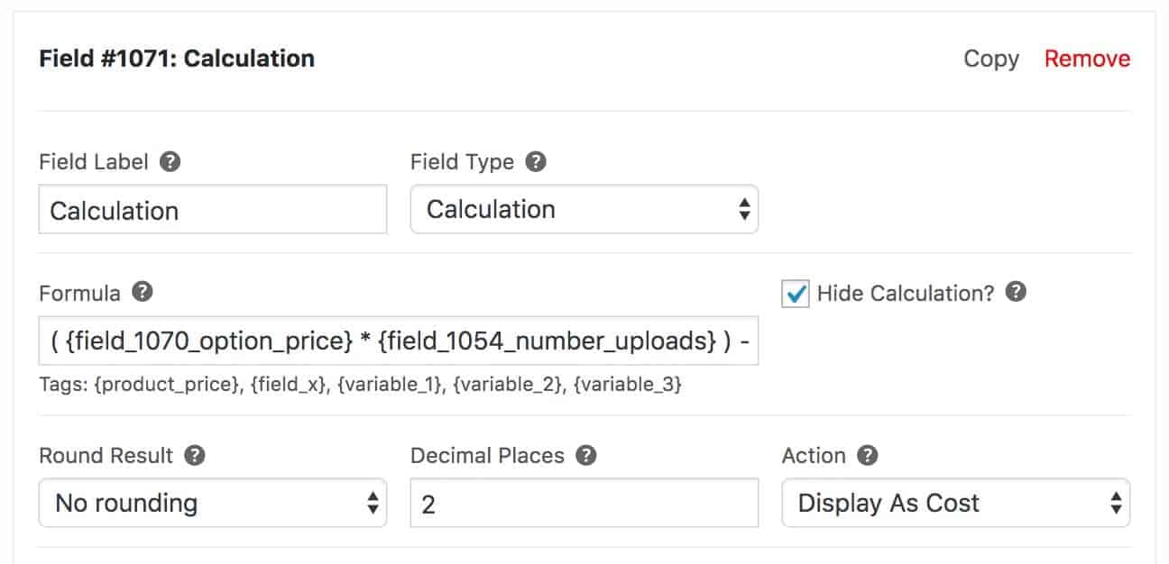 Adding a Calculation field in WooCommerce.
