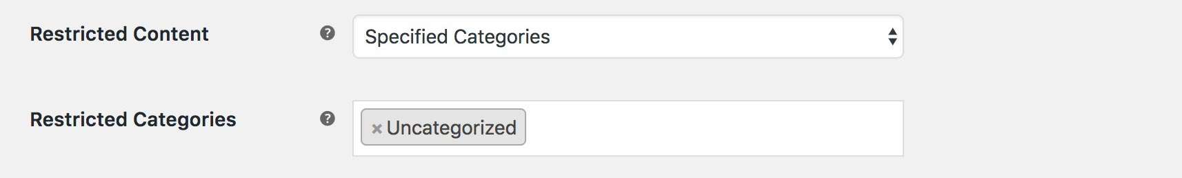 WooCommerce restricted categories setting