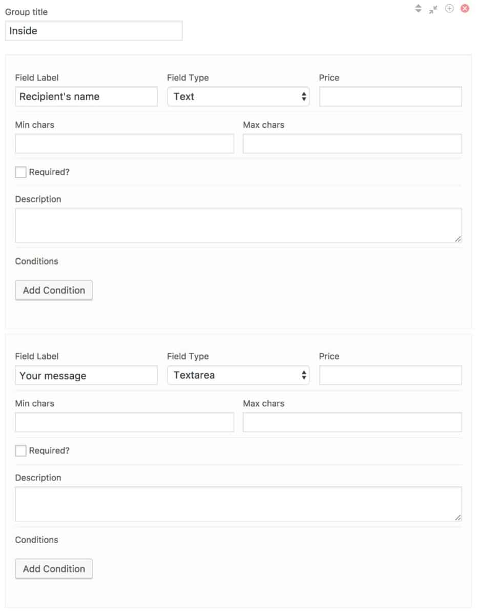 Personalize WooCommerce products - back end settings