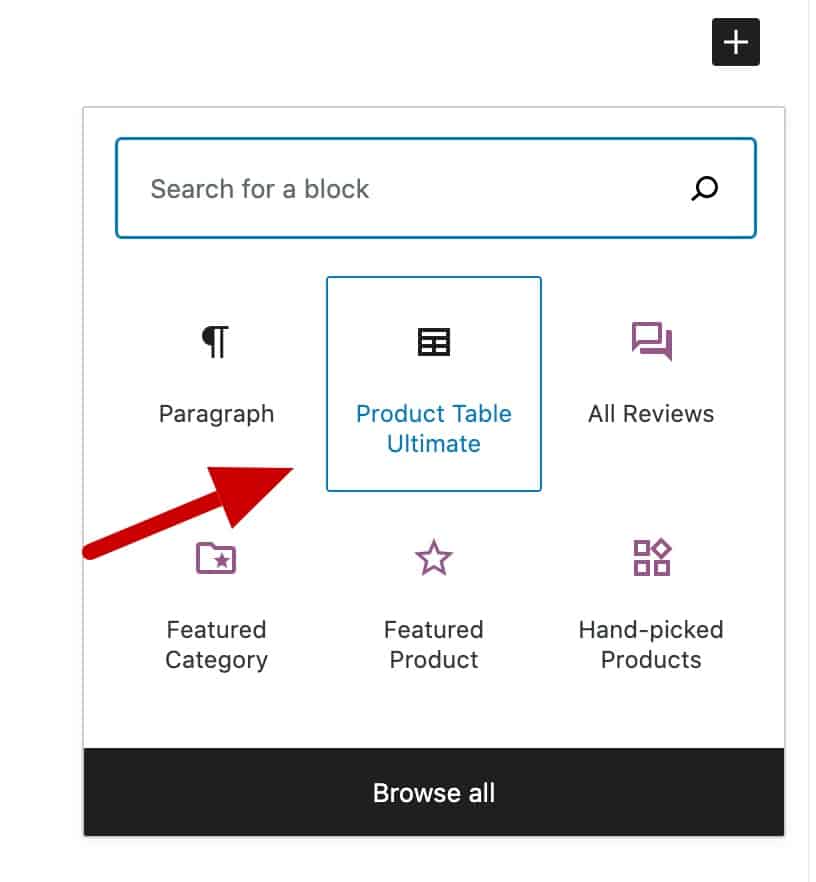 WooCommerce Product Table Ultimate block
