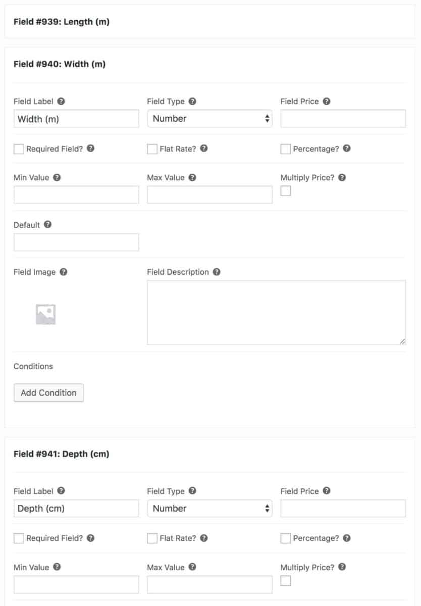 Input fields