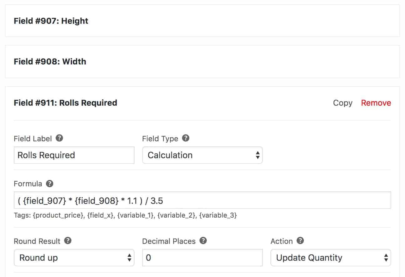 WooCommerce measurement price calculator for wallpaper rolls