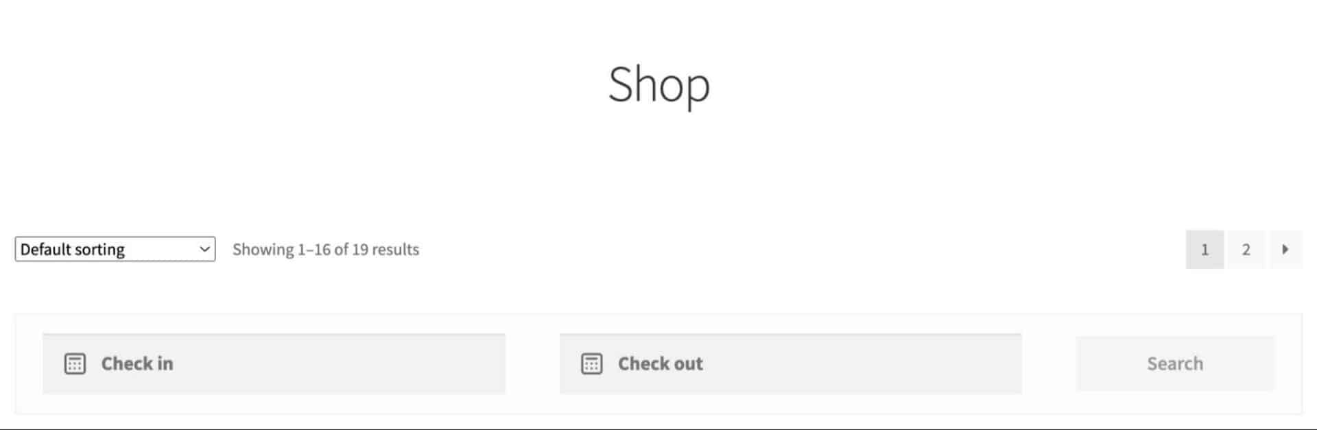 Front end search widget for Bookings for WooCommerce