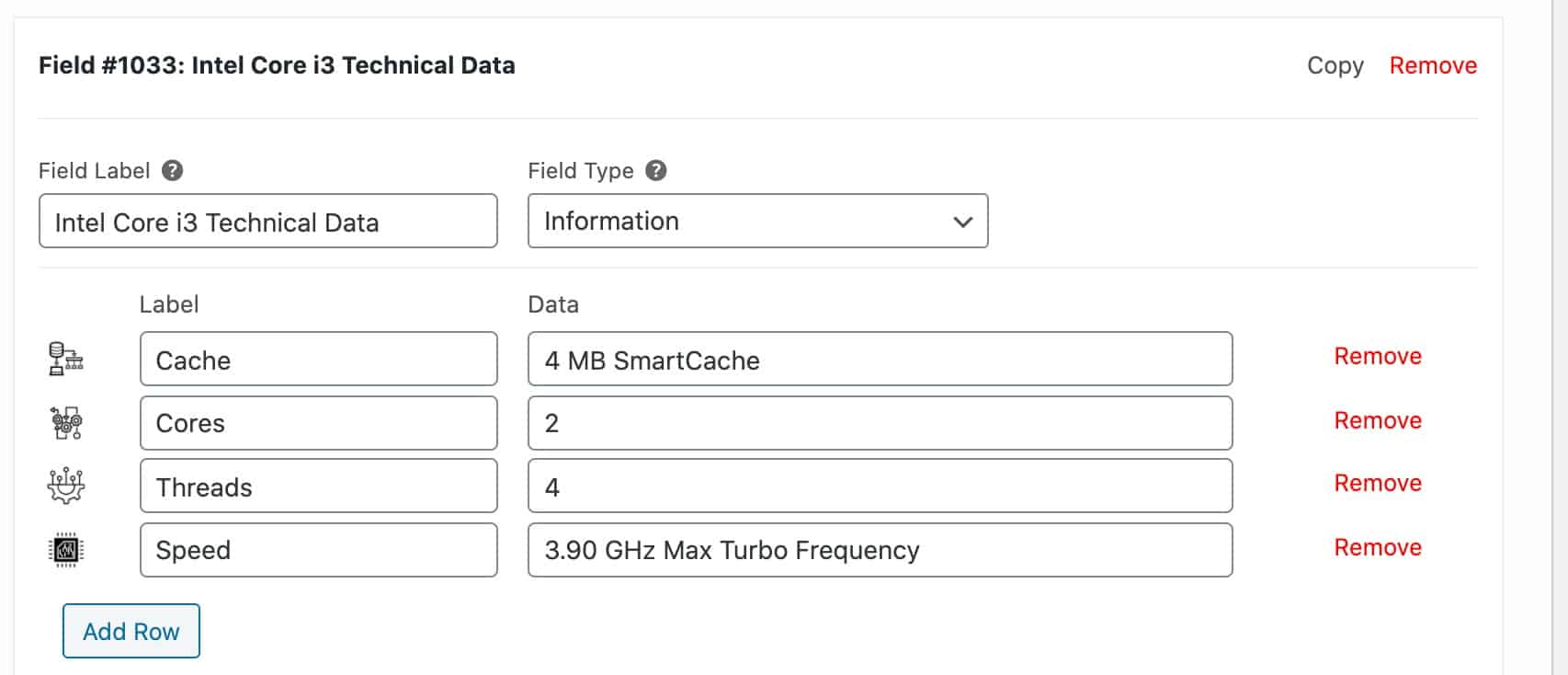 WooCommerce custom information fields settings