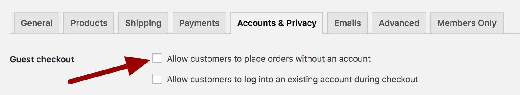 WooCommerce disable guest checkout