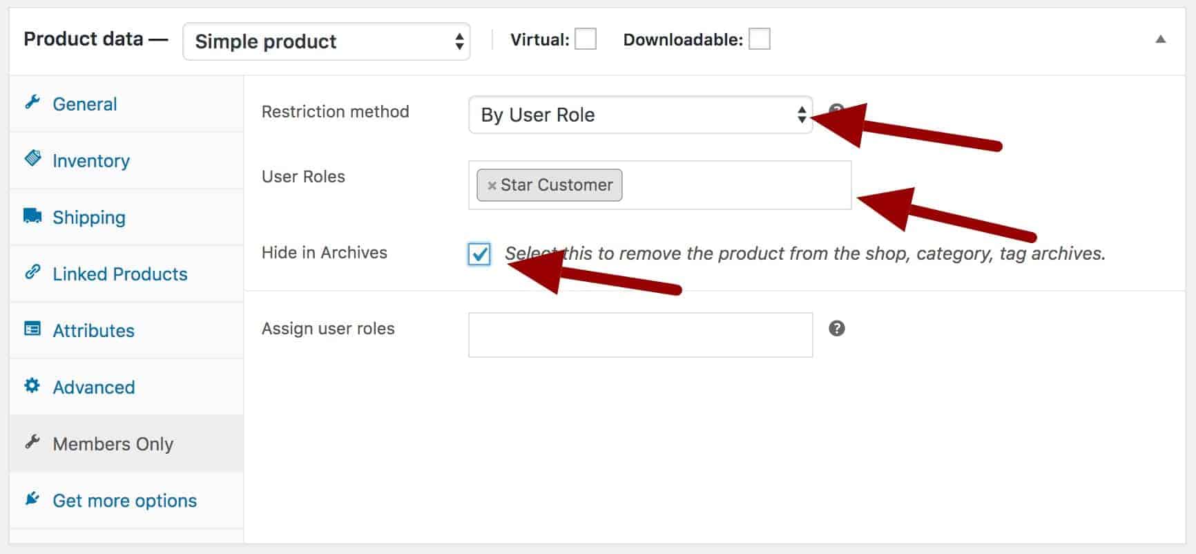 WooCommerce hide product by user role