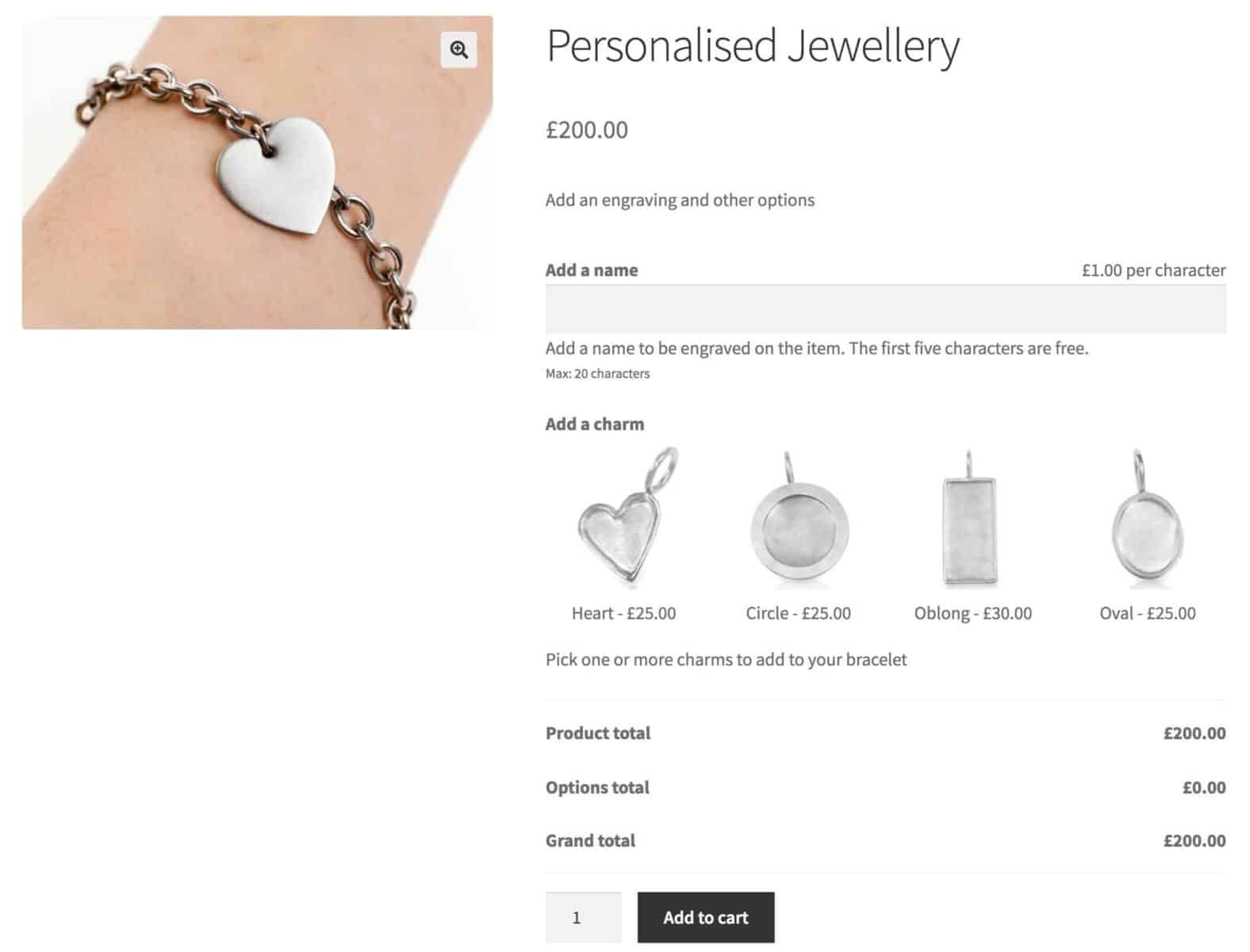 WooCommerce product customizer for jewellery designer