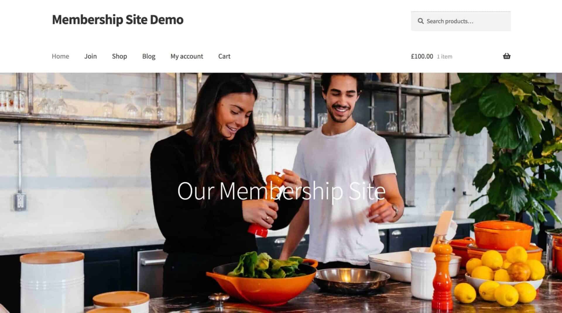 WooCommerce memberships demo site