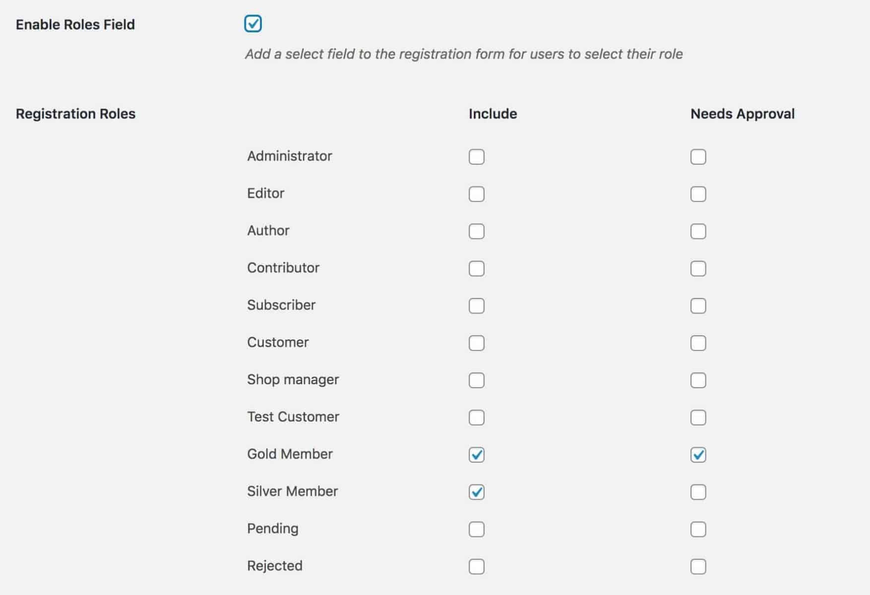 Add role selection field to WooCommerce registration form