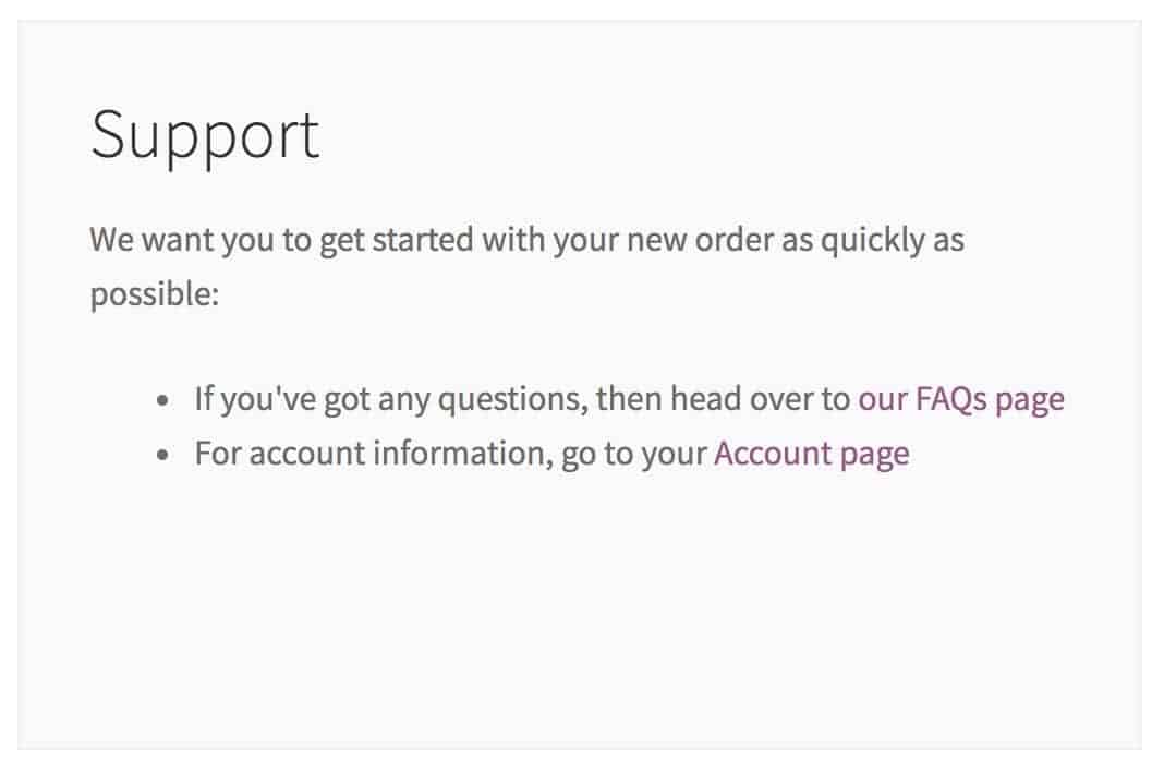 WooCommerce Thank You page custom content