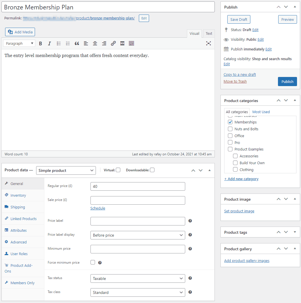 Create a membership plan