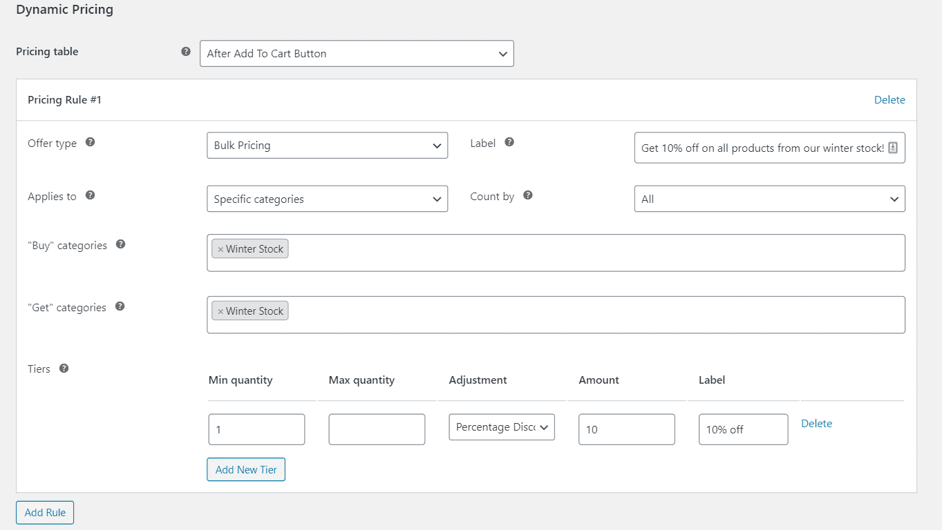 Add rule for offering category discount in WooCommerce