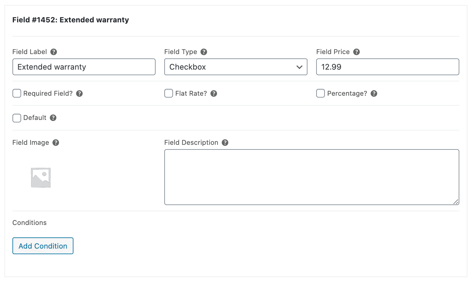 Add-on field example