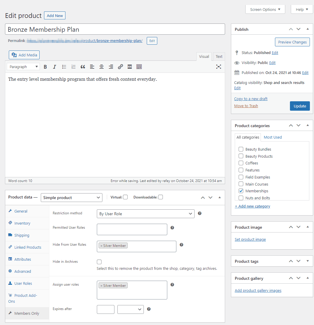 Hide membership site areas