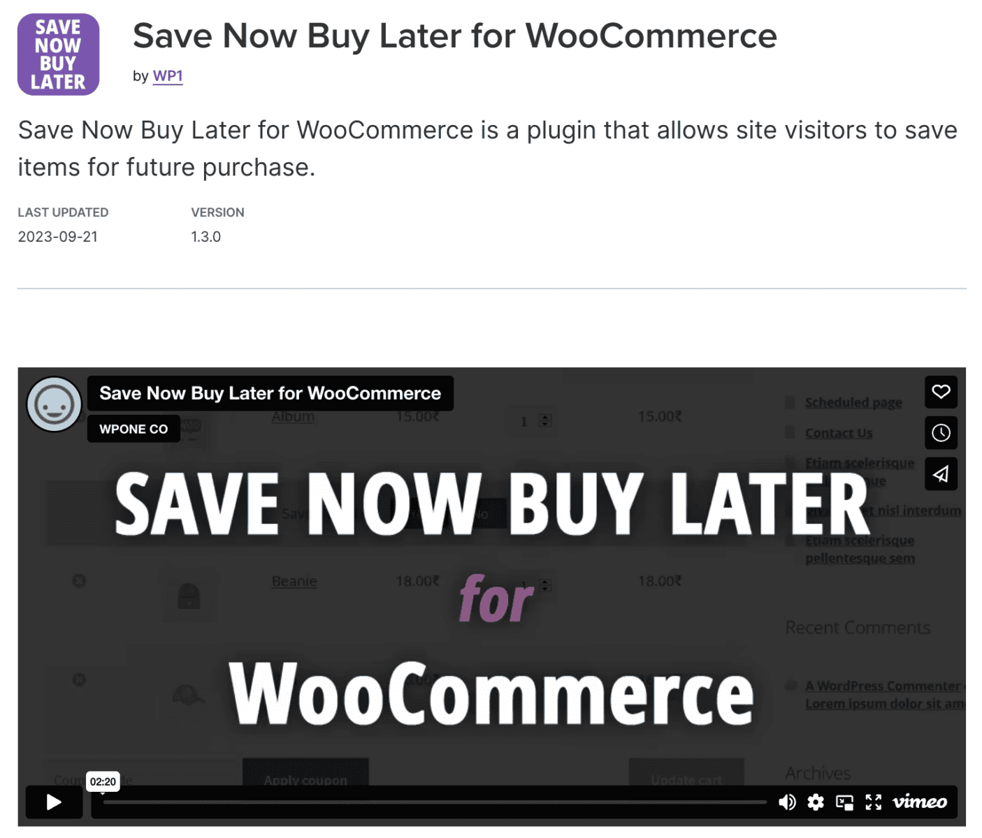 Save Now Buy Later for WooCommerce