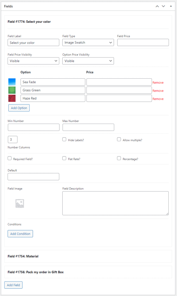 Image swatches WooCommerce custom taxonomy