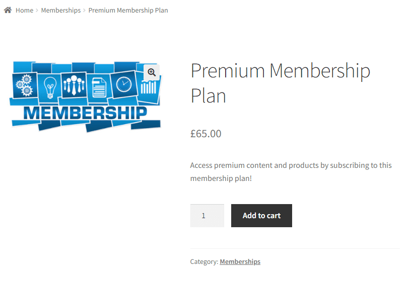 Membership plan product