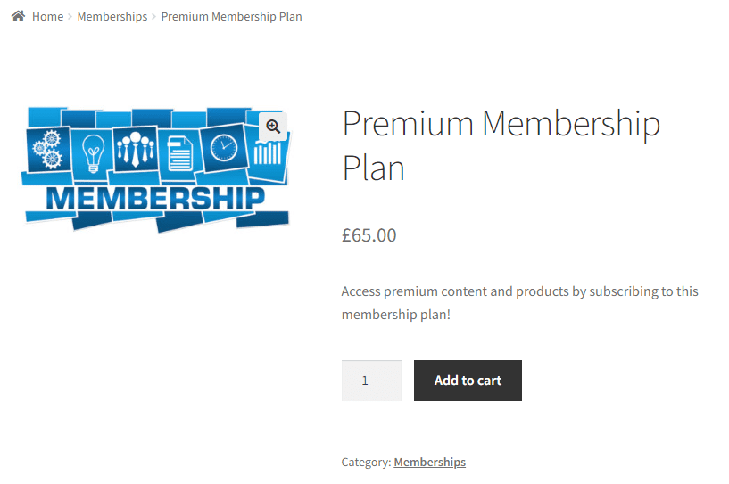 WooCommerce sell membership product