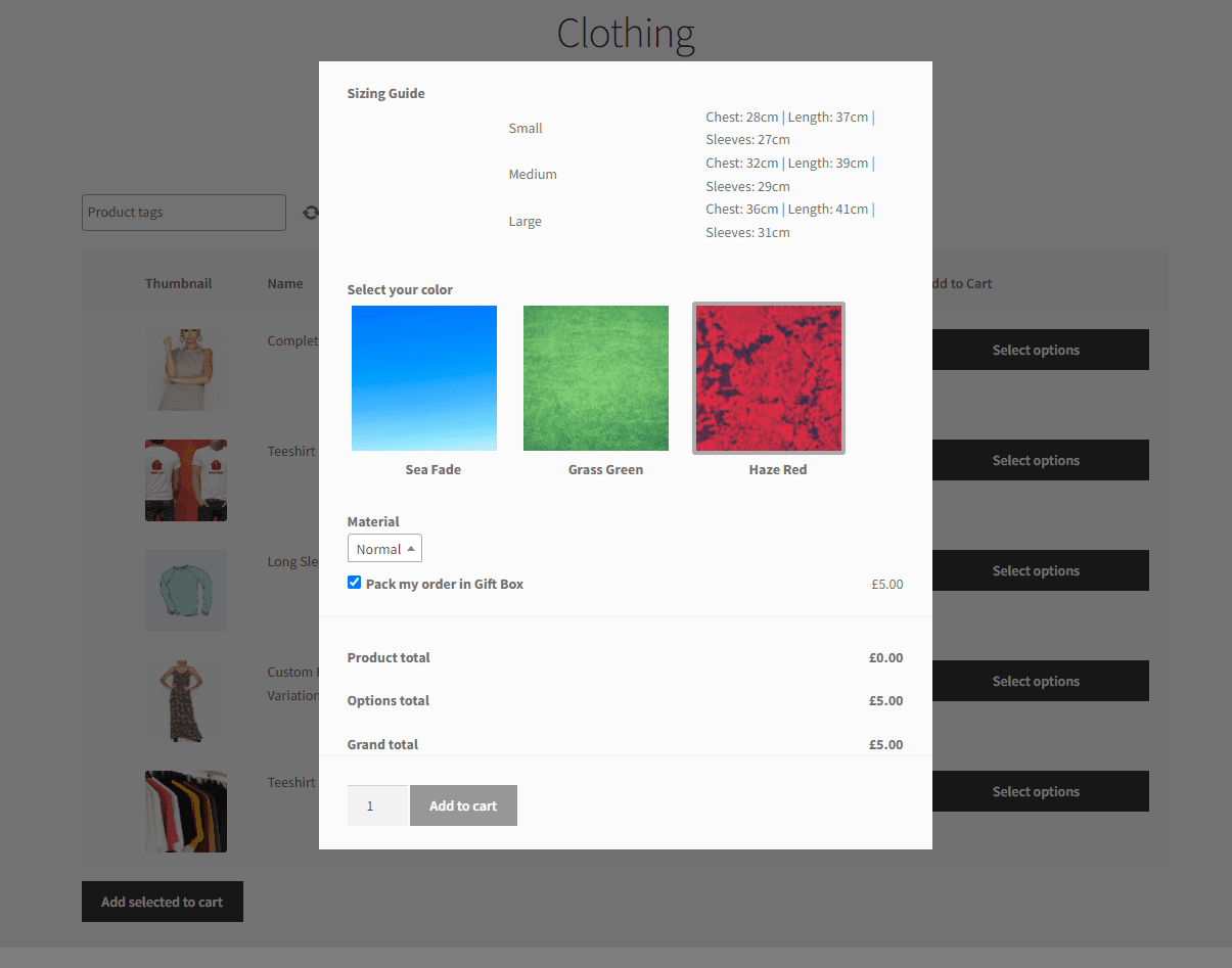 Quickview with custom taxonomy