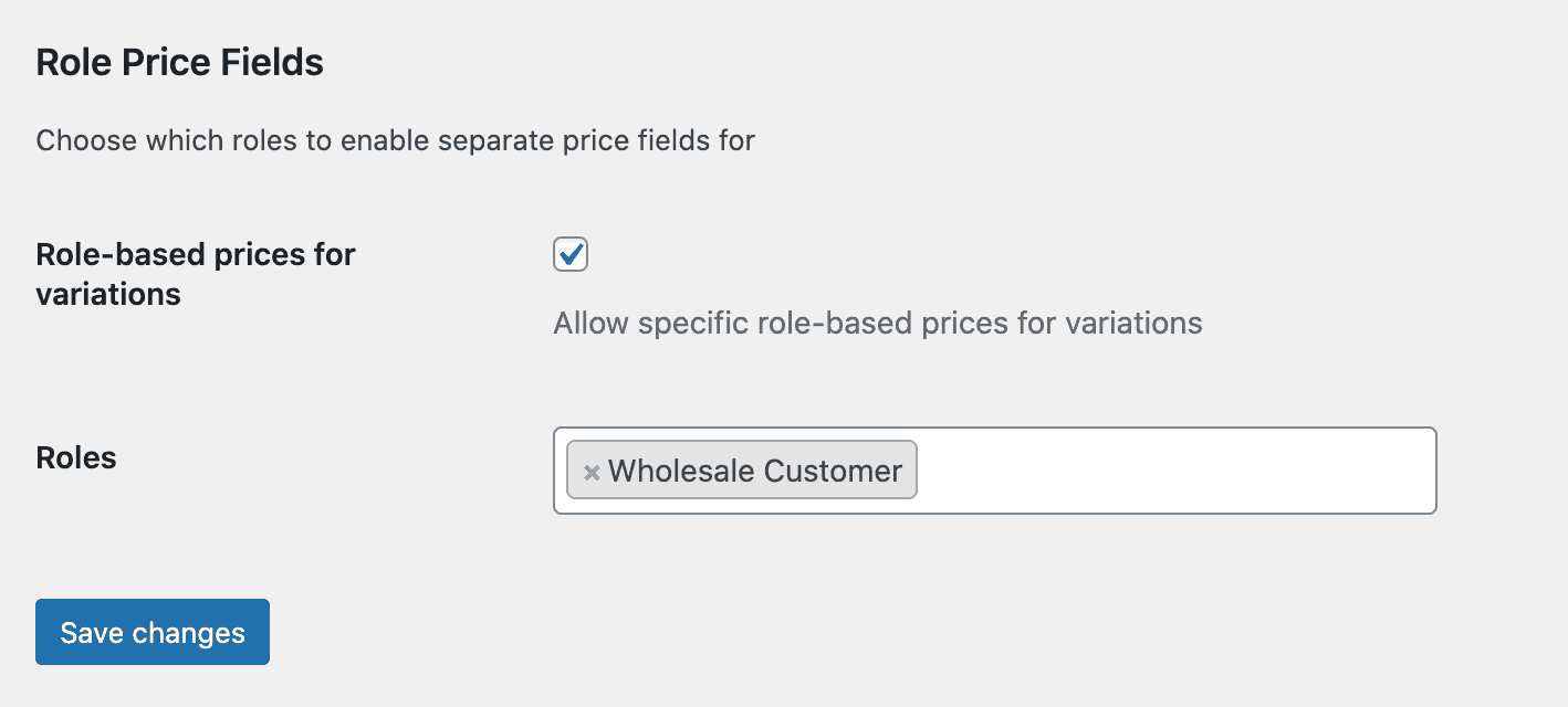 Role price variations