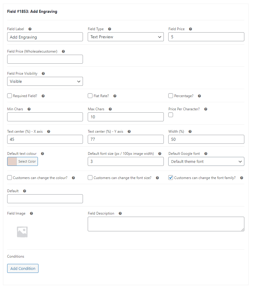 Text Preview settings