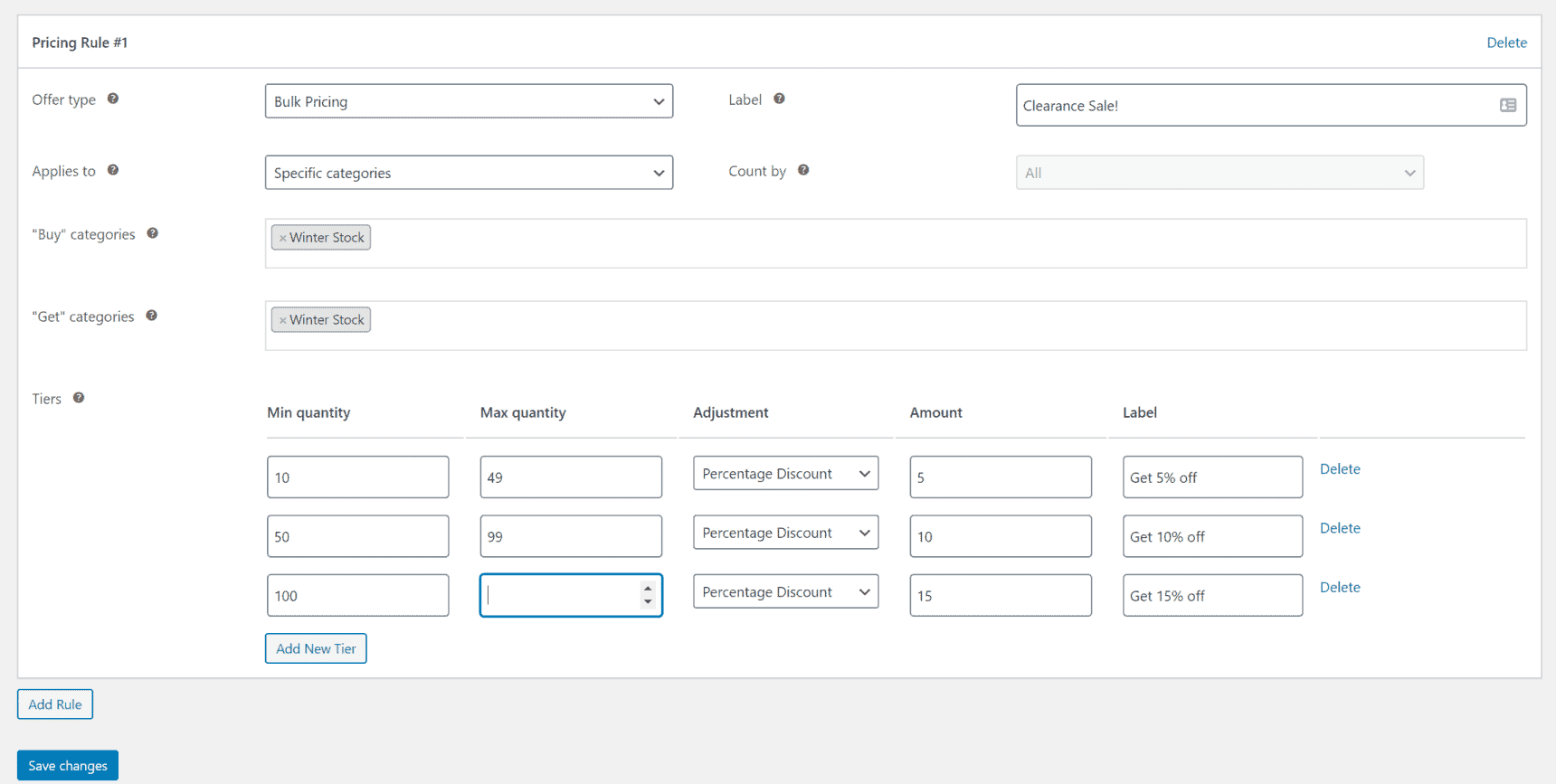 WooCommerce Fees and Discounts settings for selling seasonal products