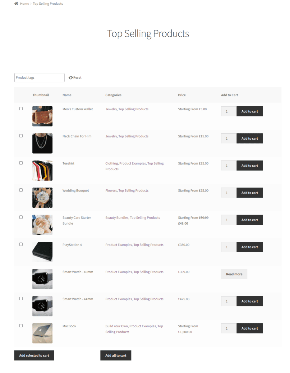 WooCommerce products per page preview